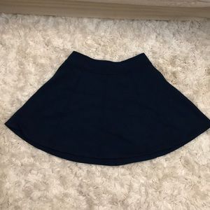 Flare/pleated blue skirt with zipper